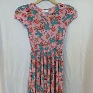 Cactus Print Dot Dot Smile Pink Dress Size 7